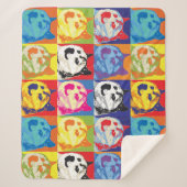 Couverture Sherpa Pop Art Dogecoin (Devant)