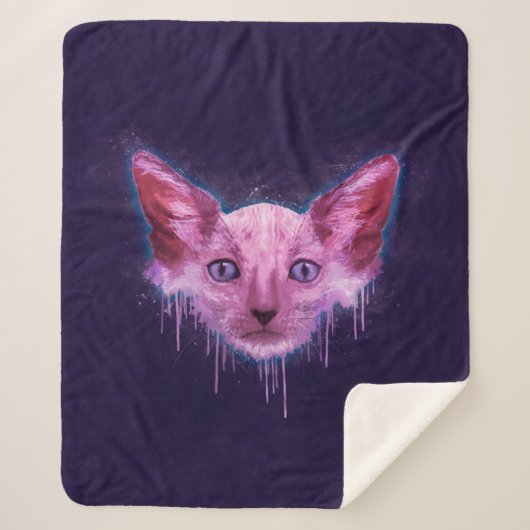 Couverture Sherpa Pop Art Lykoi Cat (Devant)