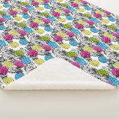 Couverture Sherpa Pop Art Pineappy Et Palm Feuilles (3/4)
