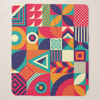 Couverture Sherpa Pop formes géométriques abstraites, motif transpar