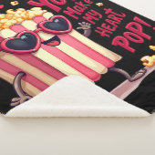 Couverture Sherpa Popcorn Heart Pop Valentine Design (3/4)