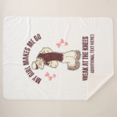 Couverture Sherpa POPEYE Faible À Genoux Fun Valentines Day (Devant (Horizontal))