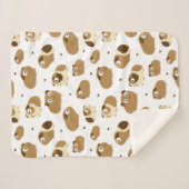 Couverture Sherpa Porcs de Guinée mignonne Sherpa Blanket (Devant (Horizontal))