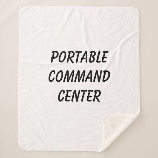 Couverture Sherpa Portable command center blanket (Devant)