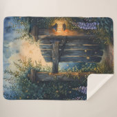 Couverture Sherpa Porte De Jardin Enchantée Sous Ciel De Luciole (Devant (Horizontal))