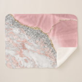 Couverture Sherpa Porte en marbre rose (Devant (Horizontal))