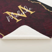 Couverture Sherpa Porte en marbre rouge et or (3/4)