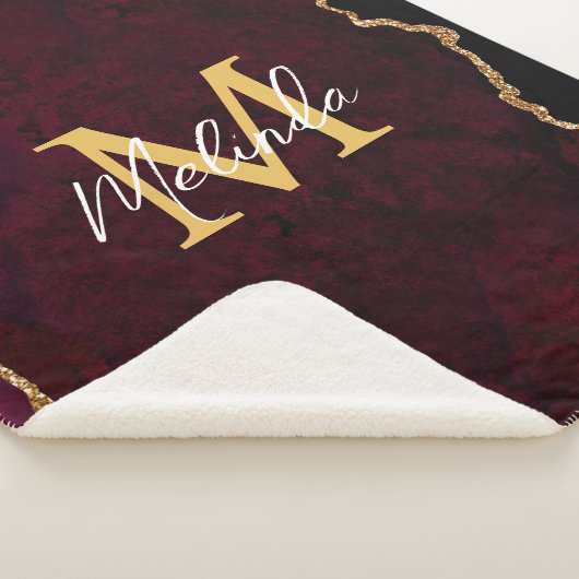 Couverture Sherpa Porte en marbre rouge et or (3/4)