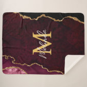 Couverture Sherpa Porte en marbre rouge et or (Devant (Horizontal))