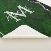 Couverture Sherpa Porte en marbre vert et argent (3/4)