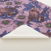 Couverture Sherpa Porté et hélico, rose et violet (3/4)
