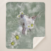 Couverture Sherpa Portrait d'aquarelle de la chèvre de bébé (Devant)