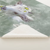 Couverture Sherpa Portrait d'aquarelle de la chèvre de bébé (3/4)