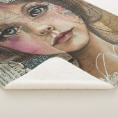 Couverture Sherpa Portrait d'art en collage multimédia (1) (3/4)