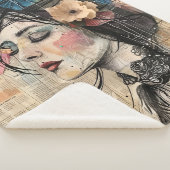 Couverture Sherpa Portrait d'art en collage multimédia (2) (3/4)