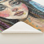 Couverture Sherpa Portrait d'art en collage multimédia (3) (3/4)
