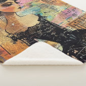 Couverture Sherpa Portrait d'art en collage multimédia (4) (3/4)