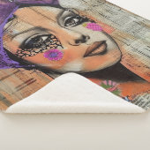 Couverture Sherpa Portrait d'art en collage multimédia (5) (3/4)