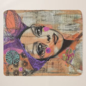 Couverture Sherpa Portrait d'art en collage multimédia (5) (Devant (Horizontal))