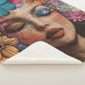 Couverture Sherpa Portrait d'art en collage multimédia (7) (3/4)