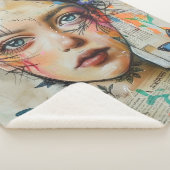 Couverture Sherpa Portrait d'art en collage multimédia (9) (3/4)