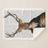 Couverture Sherpa Portrait de cerfs (Devant (Horizontal))