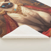 Couverture Sherpa Portrait de chat majestueux Royal Siamese (3/4)