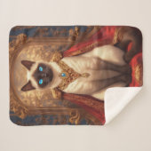 Couverture Sherpa Portrait de chat majestueux Royal Siamese (Devant (Horizontal))