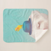 Couverture Sherpa Portrait de chien clown méditatif (Devant (Horizontal))