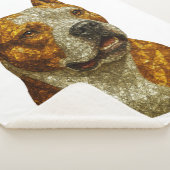 Couverture Sherpa Portrait de chien Pitbull (3/4)