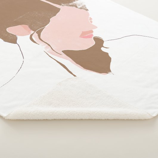 Couverture Sherpa Portrait de contours moderne (3/4)