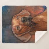 Couverture Sherpa Portrait de Rhodesian Ridgeback (Devant (Horizontal))