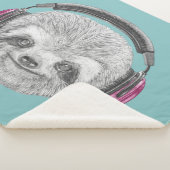 Couverture Sherpa Portrait des écouteurs de port de la paresse | (3/4)