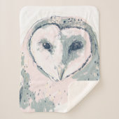 Couverture Sherpa Portrait génial de hibou (Devant)