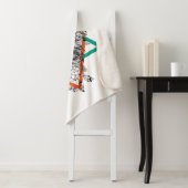 Couverture Sherpa Portrait géométrique aztèque de lion (En situation)