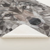 Couverture Sherpa Portrait géométrique du loup gris (3/4)