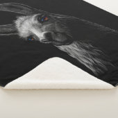 Couverture Sherpa Portrait Head Cute Llama avec un Arrière - plan no (3/4)