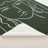 Couverture Sherpa Portrait malachite avec cheveux longs (3/4)