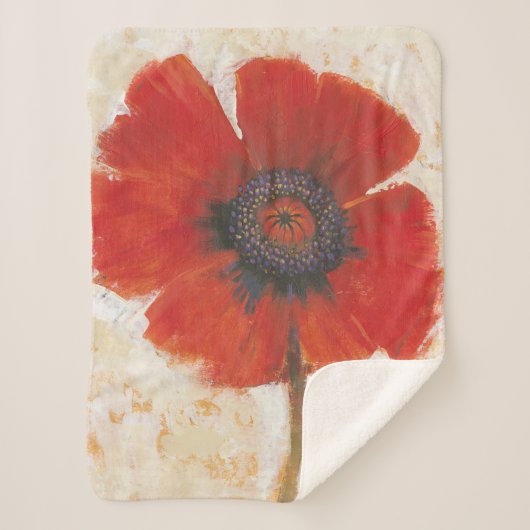 Couverture Sherpa Portrait Red Poppy (Devant)