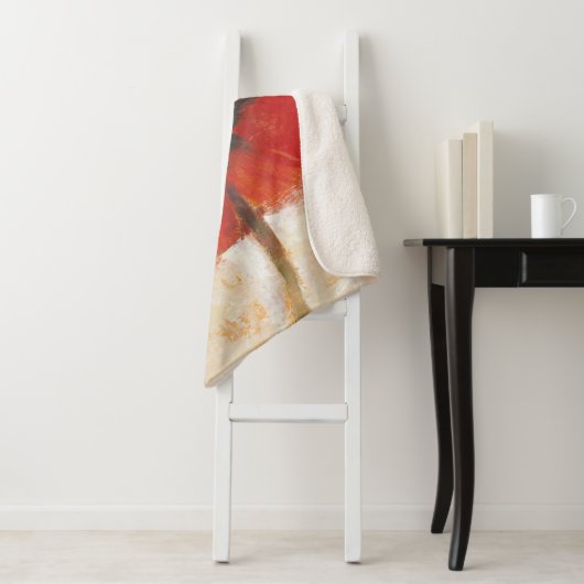 Couverture Sherpa Portrait Red Poppy (En situation)