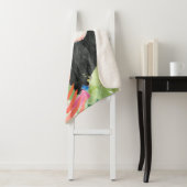 Couverture Sherpa Portrait toucan avec Feuilles tropicaux (En situation)