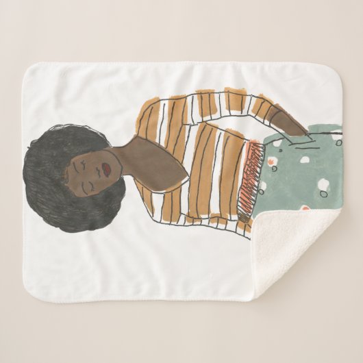 Couverture Sherpa Portrait Vignette de mode (Devant (Horizontal))