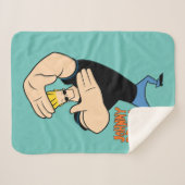 Couverture Sherpa Pose de trame photo Johnny Bravo (Devant (Horizontal))
