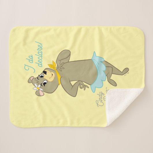 Couverture Sherpa Pose Joueuse de Cindy Bear (Devant (Horizontal))
