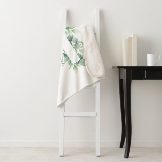 Couverture Sherpa Posez toute votre angoisse sur Lui Eucalyptus Cros (En situation)