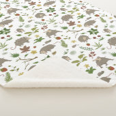 Couverture Sherpa Possum dans un champ de Berry en blanc (3/4)