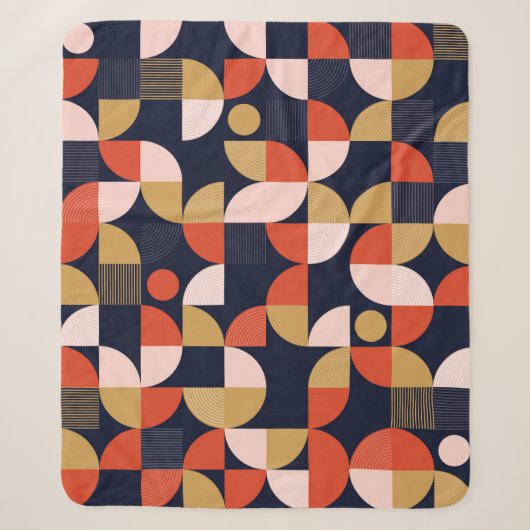 Couverture Sherpa Poster d'art en forme simple scandinave (Devant)