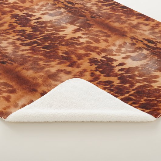 Couverture Sherpa Poster de animal Brown de vache (3/4)