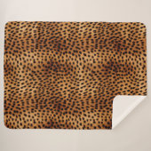 Couverture Sherpa Poster de animal Cheetah Brown et noir (Devant (Horizontal))