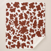 Couverture Sherpa Poster de animal de texture de la peau de vache Br (Devant)